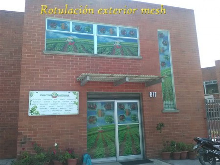 Rotulacion Mesh sobre vidrios